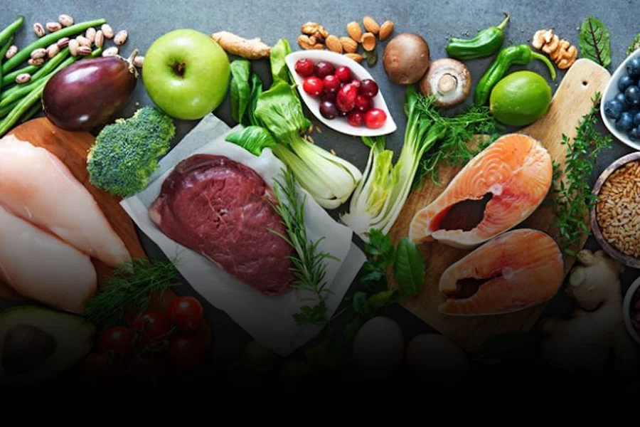 How Folate Supports Healthy Growth and Cell Development with nutrient-rich foods including leafy greens, fish, fruits, and vegetables.