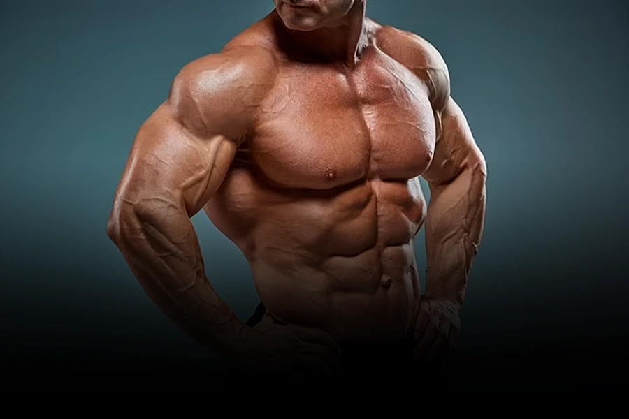 Muscular man demonstrating physical fitness and strength for men’s health